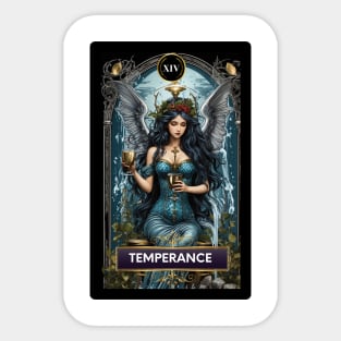 Temperance Card from The Mermaid Tarot Deck Sticker